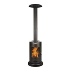 84" High 75,000 BTU Black Steel Wood Pellet Patio Heater