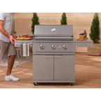 Outdoor Kitchen Built-In 4-Burner Stainless Steel Grill Cart with Propane Gas Performance Grill, 40 In.