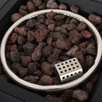 19.5 In. Brushed Black Square Propane Outdoor Fire Pit